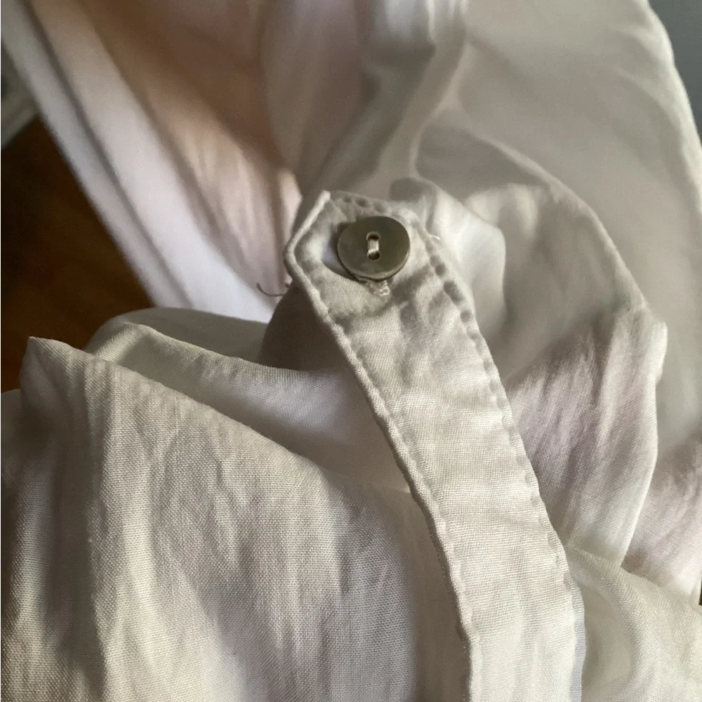 White Button-Down Long Shirt 3X - Picture 6 of 9